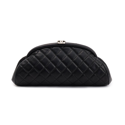 Chanel Black Quilted Lambskin Leather Timeless Frame Clutch