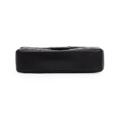 Chanel Black Quilted Lambskin Leather Westmintser Pearl Flap Bag