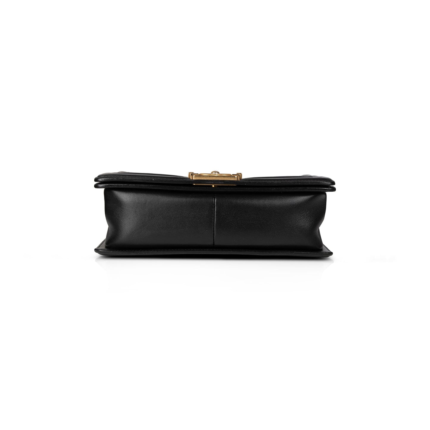 Chanel Black Quilted Lambskin Medium Boy Bag