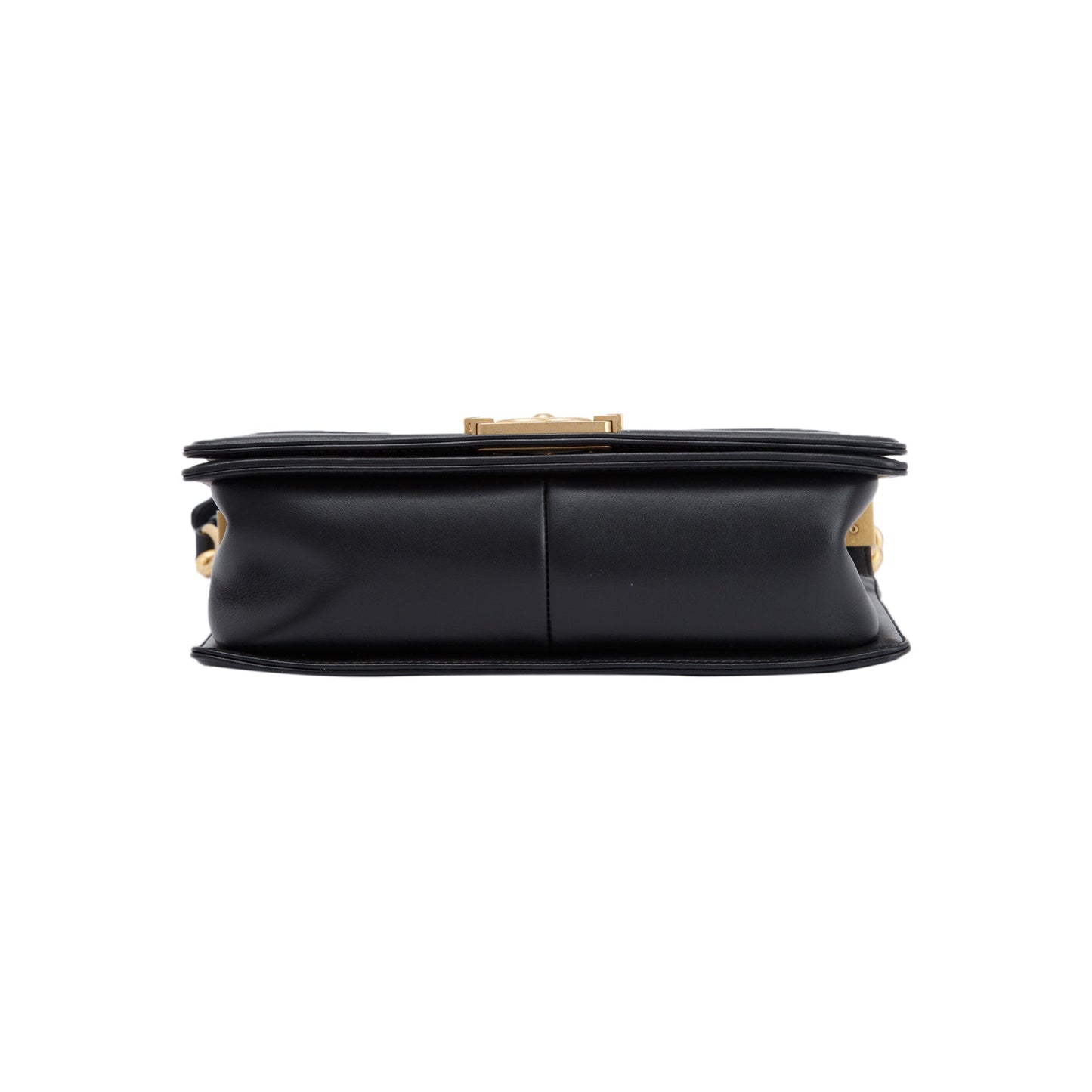 Chanel Black Quilted Lambskin Medium Boy Bag