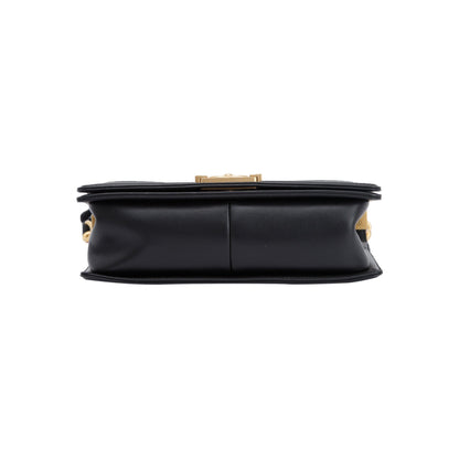 Chanel Black Quilted Lambskin Medium Boy Bag