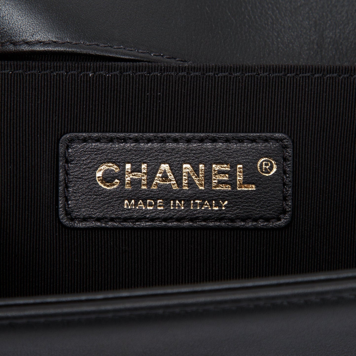 Chanel Black Quilted Lambskin Medium Boy Bag