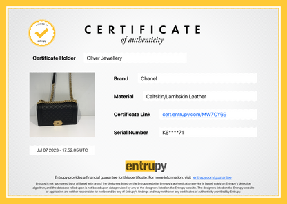 Chanel Black Quilted Lambskin Medium Boy Bag