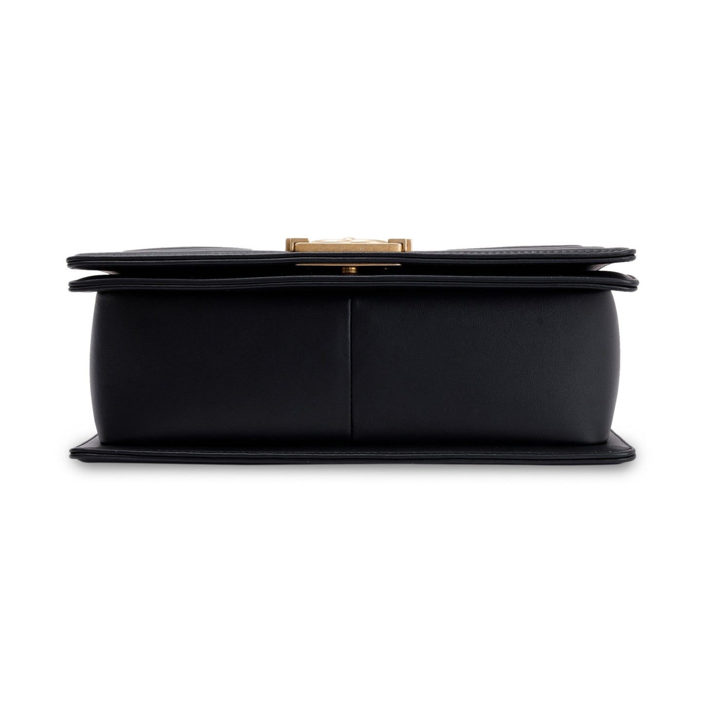Chanel Black Quilted Lambskin Medium Boy Bag