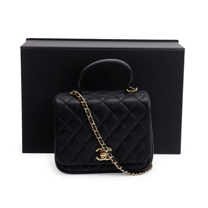Chanel Black Quilted Lambskin Mini Citizen Chic Handle Flap Bag