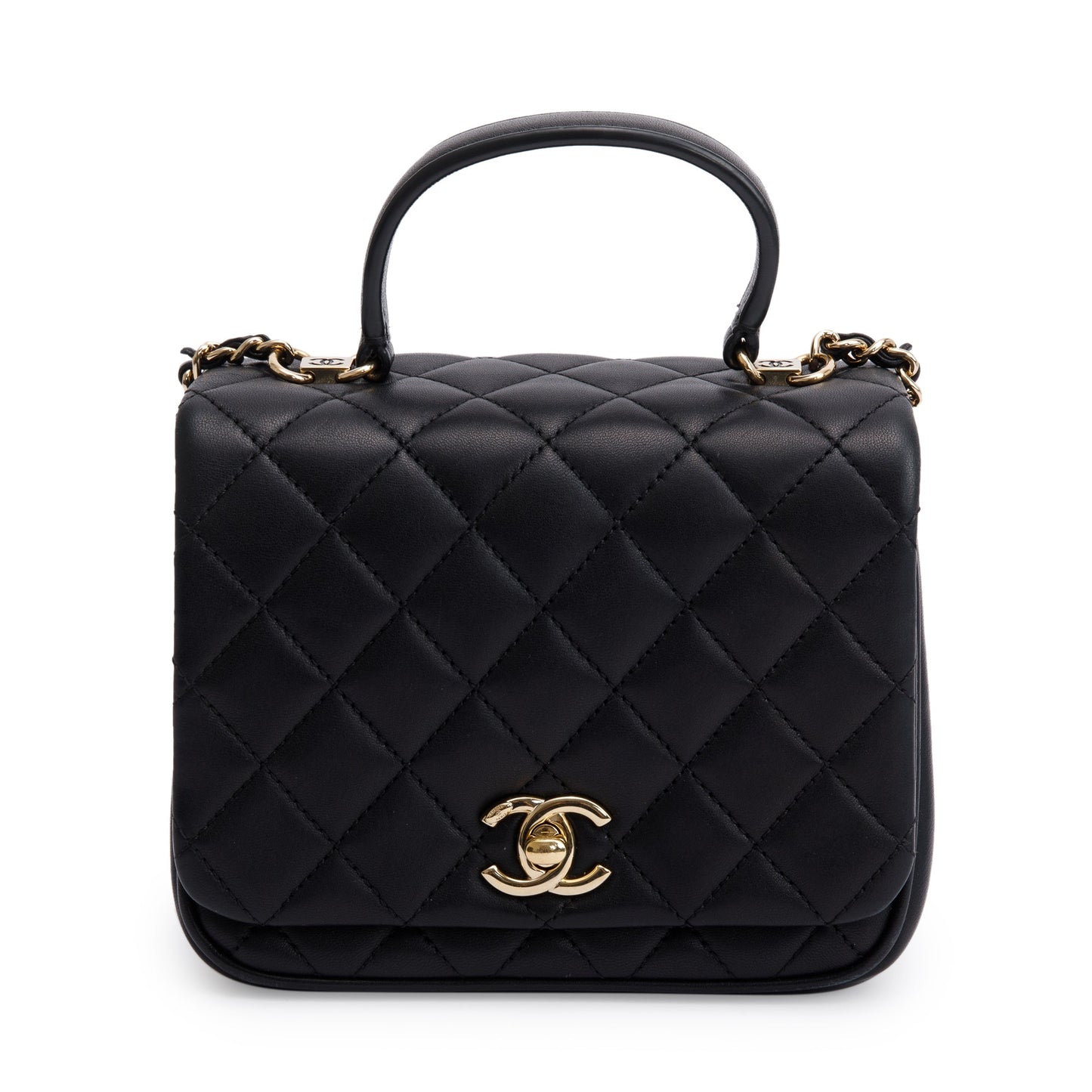 Chanel Black Quilted Lambskin Mini Citizen Chic Handle Flap Bag
