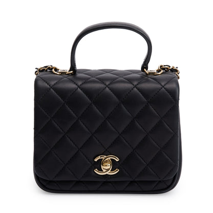 Chanel Black Quilted Lambskin Mini Citizen Chic Handle Flap Bag