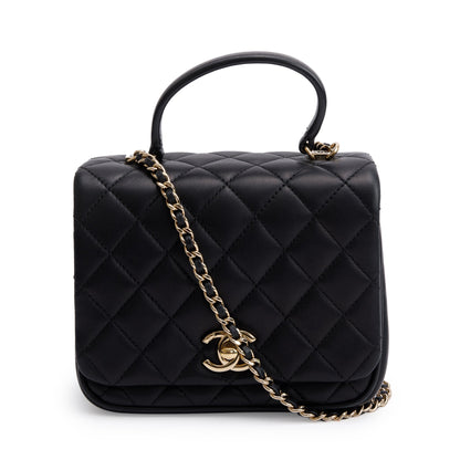 Chanel Black Quilted Lambskin Mini Citizen Chic Handle Flap Bag