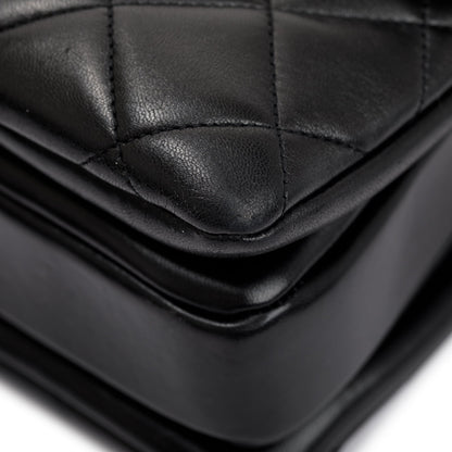 Chanel Black Quilted Lambskin Trendy CC Medium Top Handle Flap Bag
