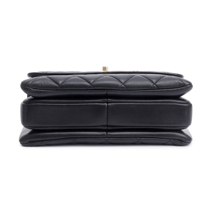 Chanel Black Quilted Lambskin Trendy CC Small Top Handle Flap Bag