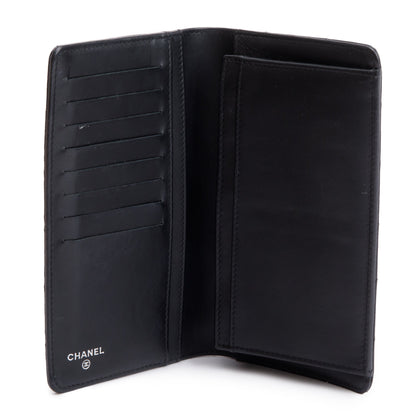 Chanel Black Quilted Patent Leather Brilliant Yen Wallet