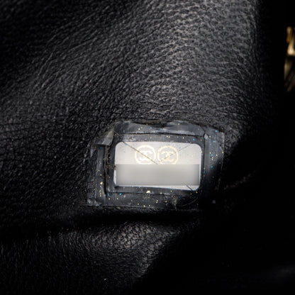 Chanel Black Quilted Patent Leather Chocolate Bar CC Tote Bag