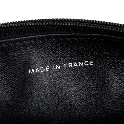 Chanel Black Quilted Patent Leather Classic Wallet on Chain