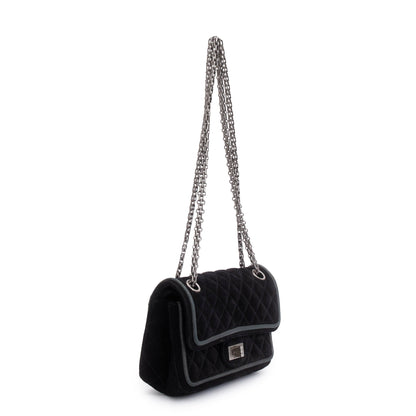 Chanel Black Quilted Suede 2.55 Reissue Mini Square Double Flap Bag