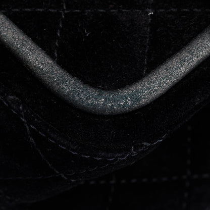 Chanel Black Quilted Suede 2.55 Reissue Mini Square Double Flap Bag