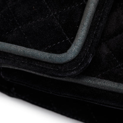Chanel Black Quilted Suede 2.55 Reissue Mini Square Double Flap Bag