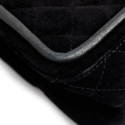 Chanel Black Quilted Suede 2.55 Reissue Mini Square Double Flap Bag