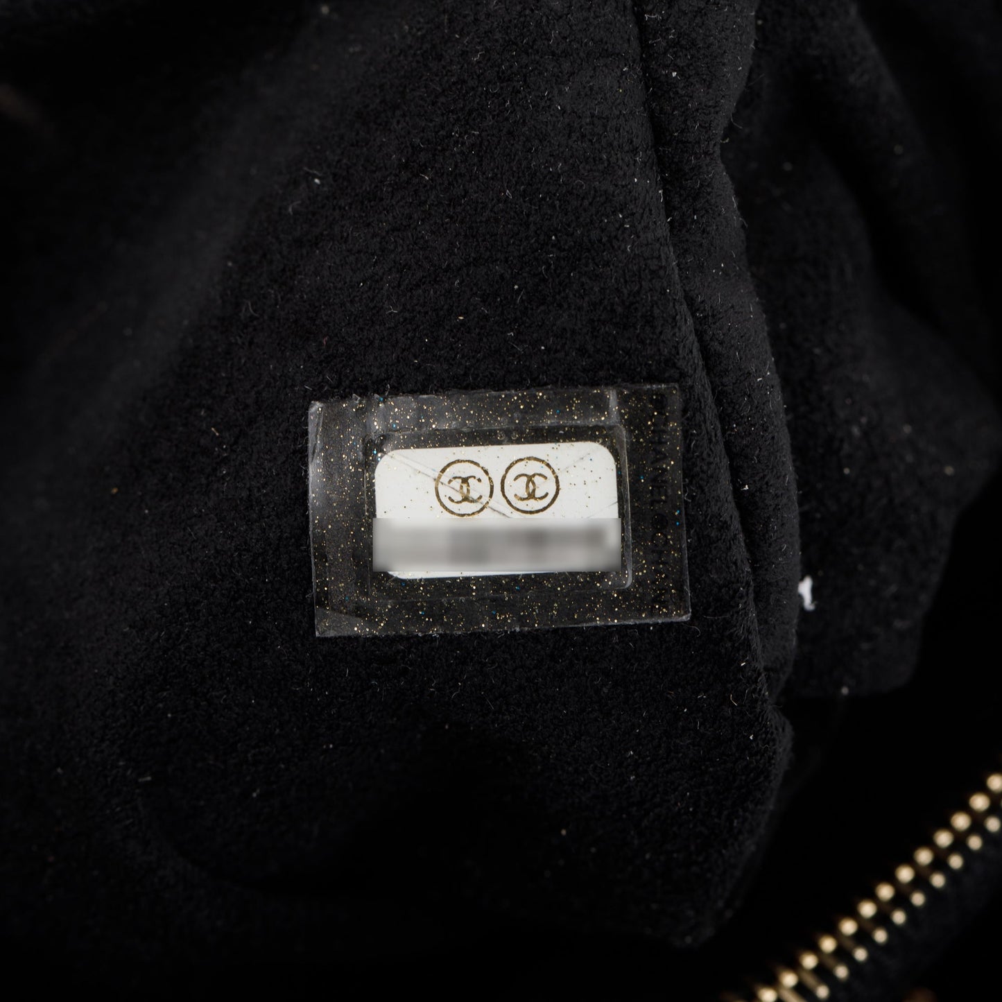 Chanel Black Velvet O-Phone Holder Pouch