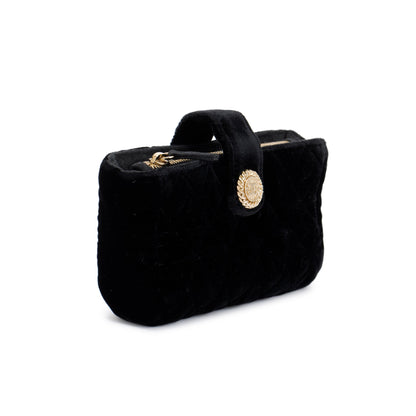 Chanel Black Velvet O-Phone Holder Pouch
