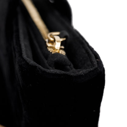 Chanel Black Velvet O-Phone Holder Pouch