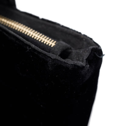 Chanel Black Velvet O-Phone Holder Pouch