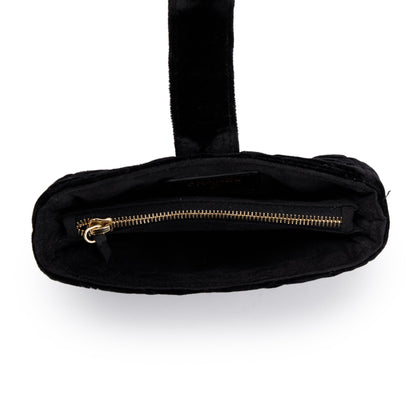 Chanel Black Velvet O-Phone Holder Pouch