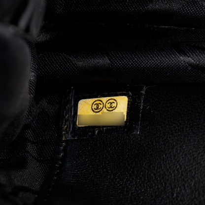 Chanel Black Vertical Quilted Lambskin Leather Wallet on Chain