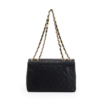 Chanel Black Vintage XL Jumbo Maxi Single Flap Bag