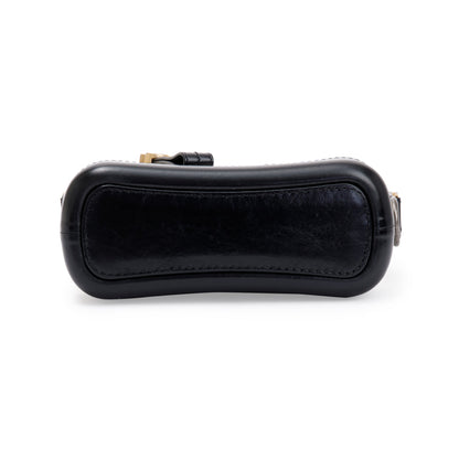 Chanel Black & White Aged Calfskin Leather Small Gabrielle Hobo