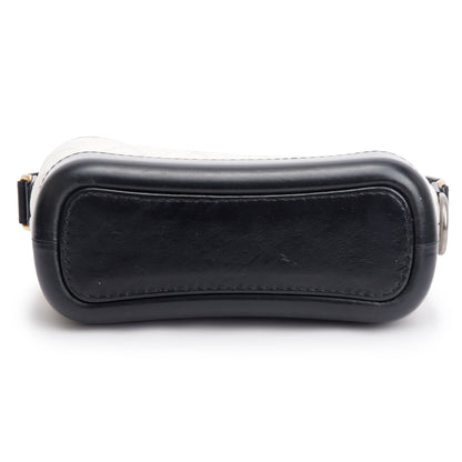 Chanel Black & White Aged Calfskin Leather Small Gabrielle Hobo