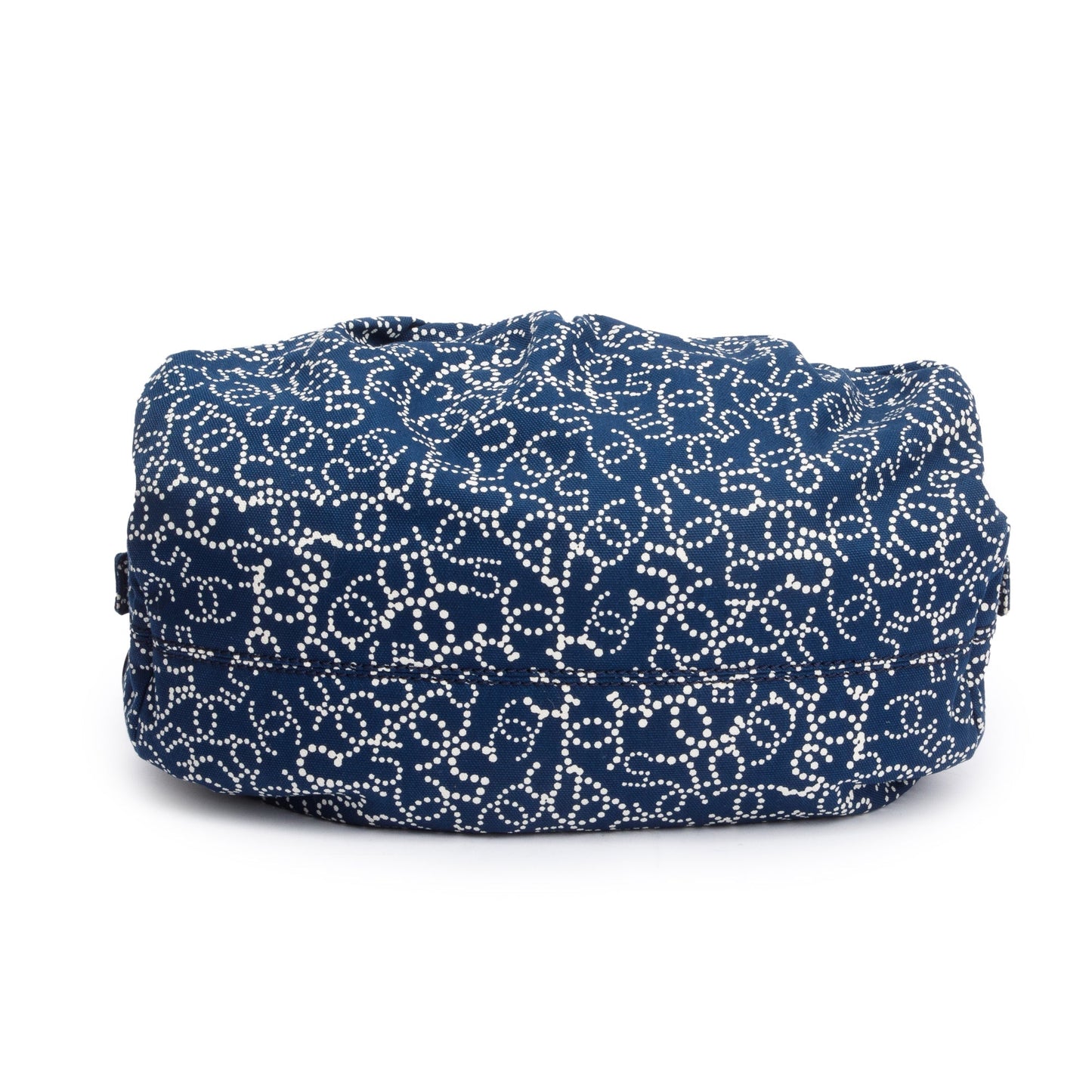 Chanel Blue CC Logo Canvas Bowler Bag