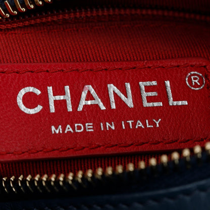 Chanel Blue Calfskin Leather Small Gabrielle Hobo