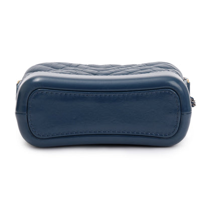 Chanel Blue Calfskin Leather Small Gabrielle Hobo