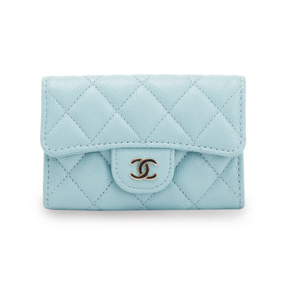 Chanel Blue Caviar Classic Flap Card Holder