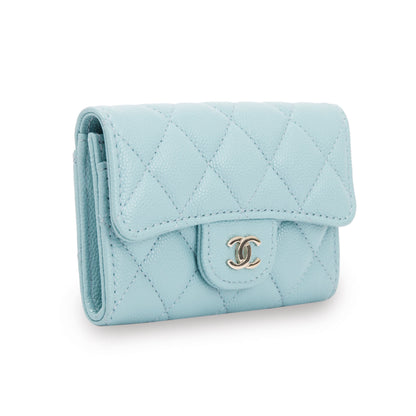Chanel Blue Caviar Classic Flap Card Holder