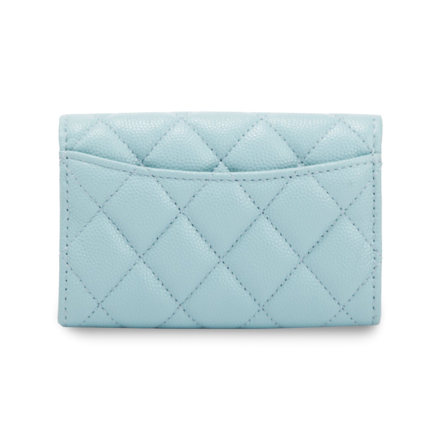 Chanel Blue Caviar Classic Flap Card Holder