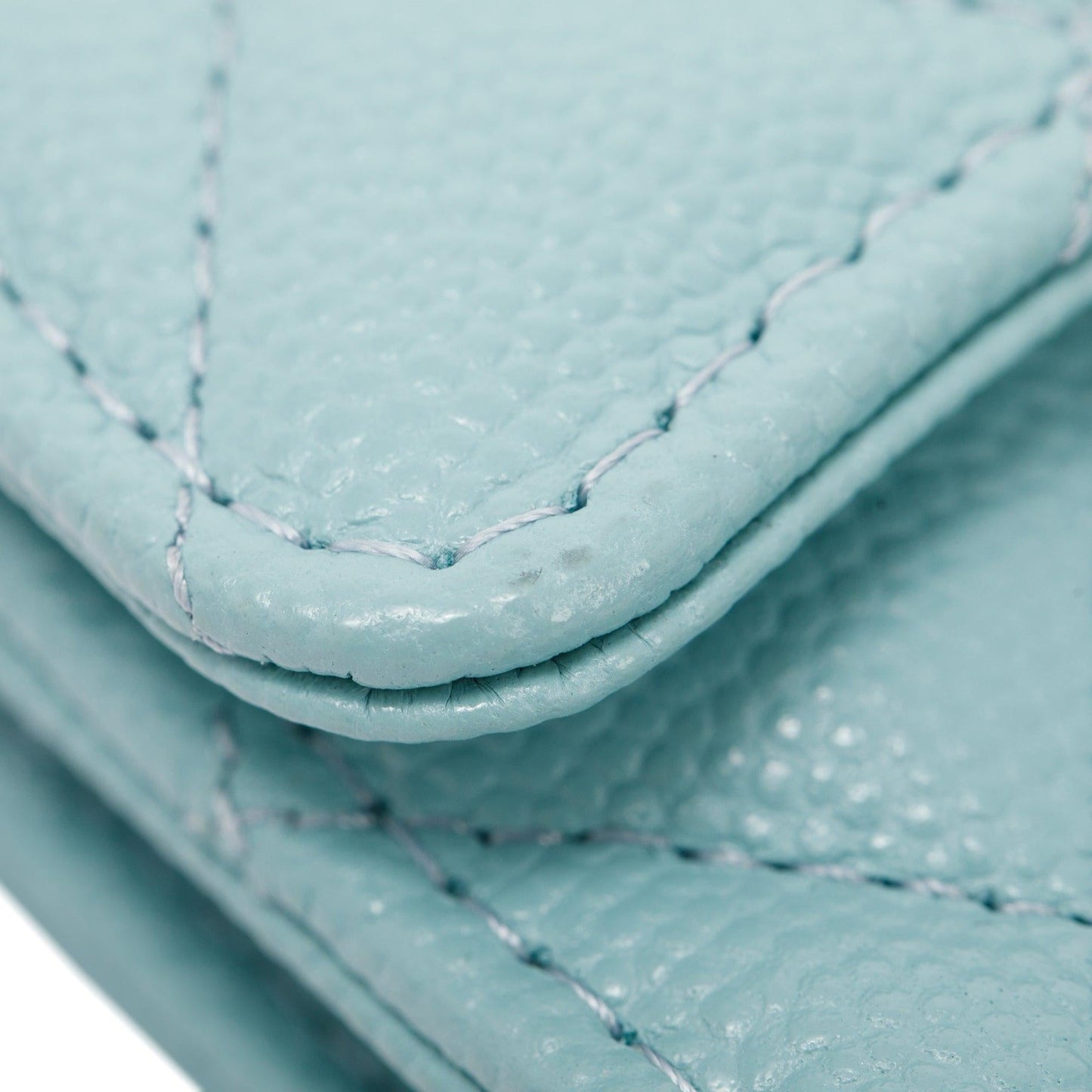 Chanel Blue Caviar Classic Flap Card Holder