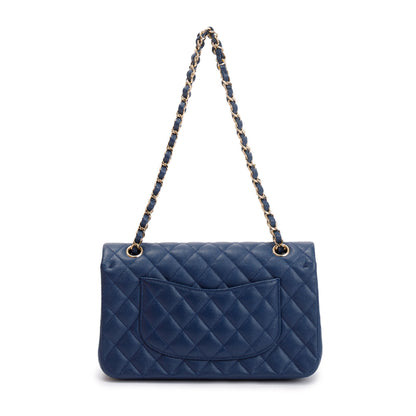 Chanel Blue Caviar Leather Classic Medium Double Flap Bag