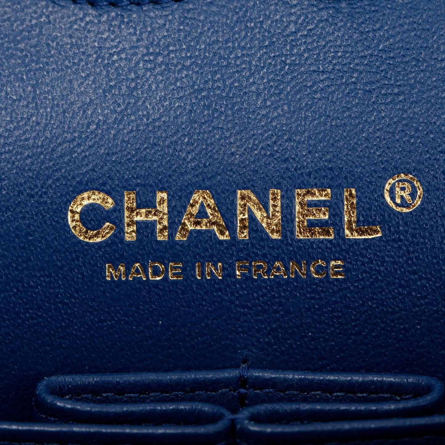 Chanel Blue Caviar Leather Classic Medium Double Flap Bag