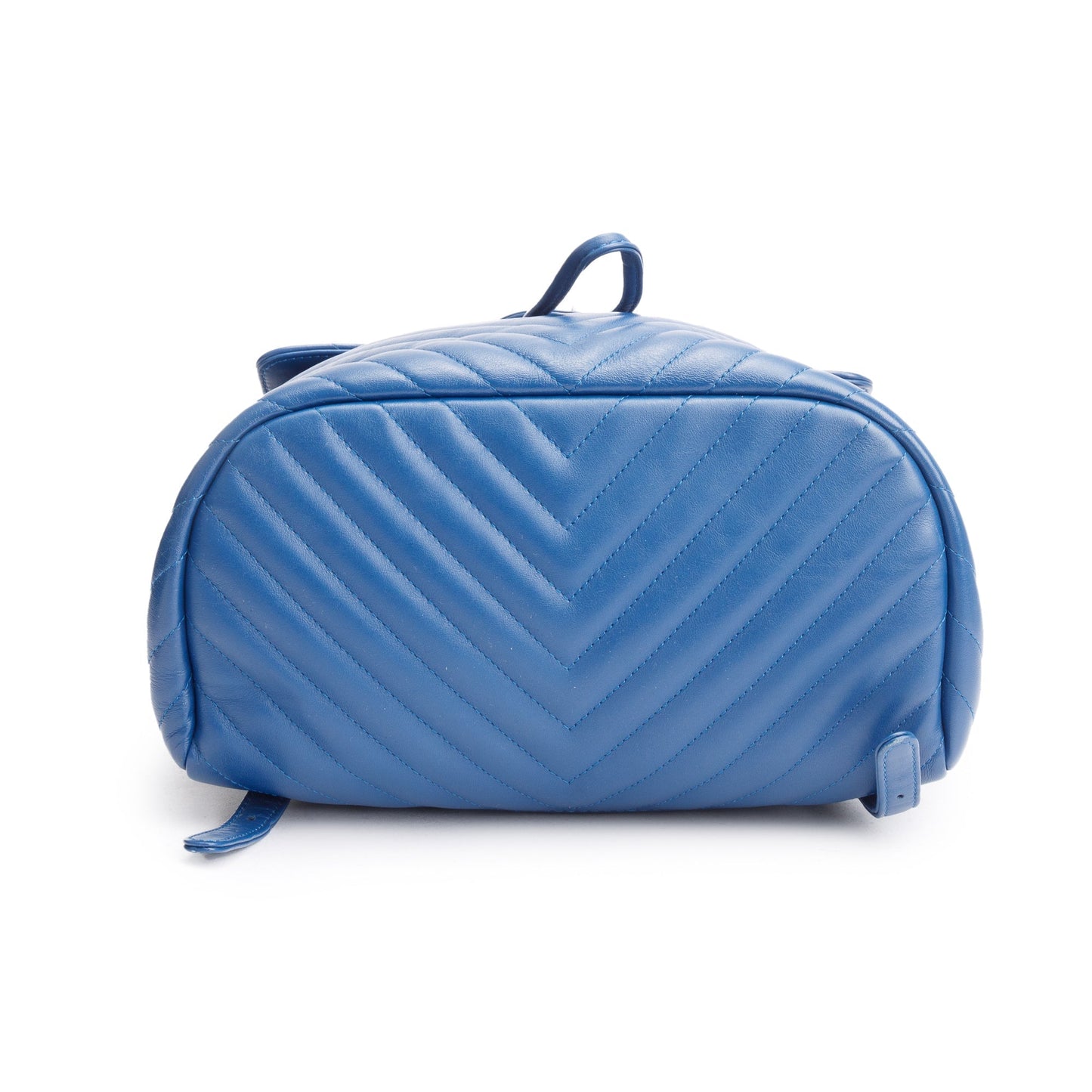 Chanel Blue Chevron Quilted Lambskin Leather Small Urban Spirit Backpack