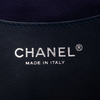 Chanel Blue Denim Camellia Tote Bag
