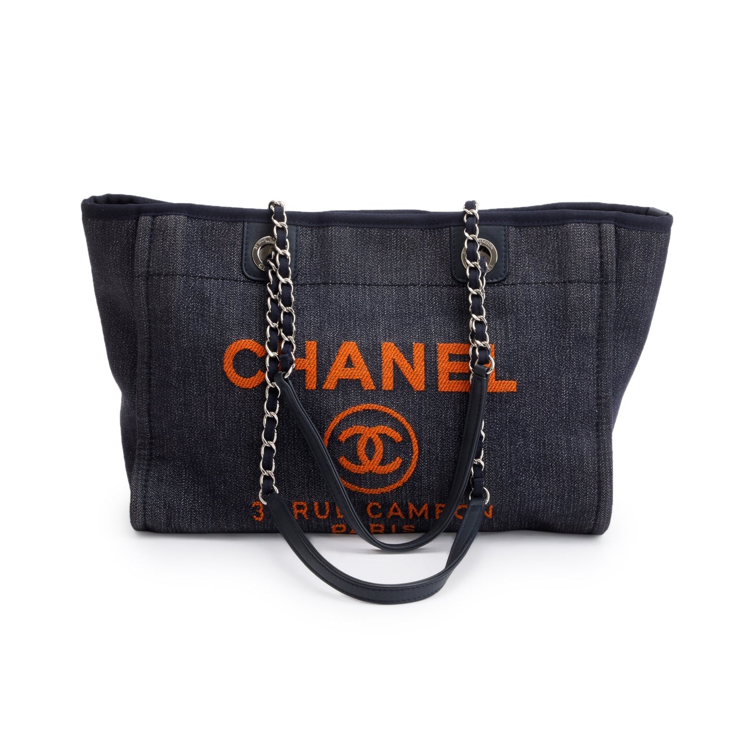 Chanel Blue Denim Small Deauville Tote