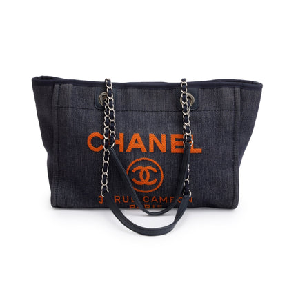 Chanel Blue Denim Small Deauville Tote