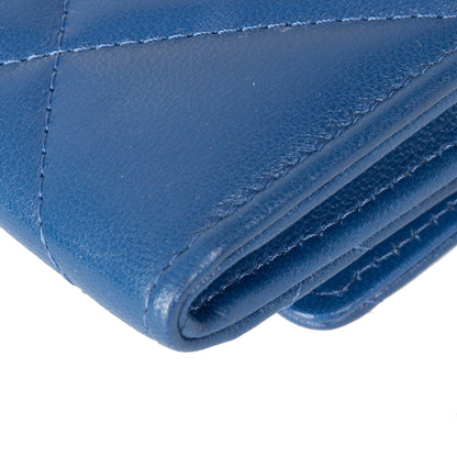 Chanel Blue Lambskin 19 Flap Wallet