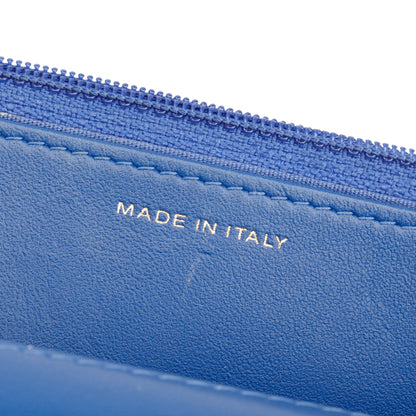 Chanel Blue Lambskin Leather 19 Wallet On Chain