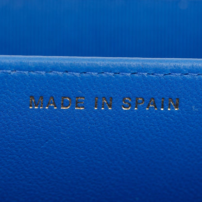 Chanel Blue Lambskin Leather Classic Flap Card Holder