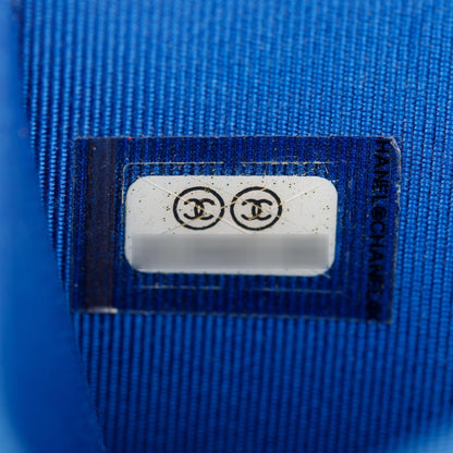 Chanel Blue Lambskin Leather Classic Flap Card Holder