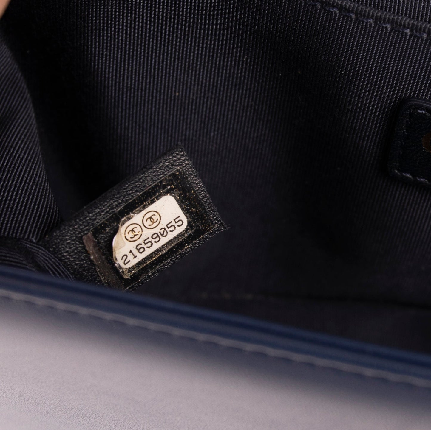 Chanel Blue Lambskin Medium Boy Bag
