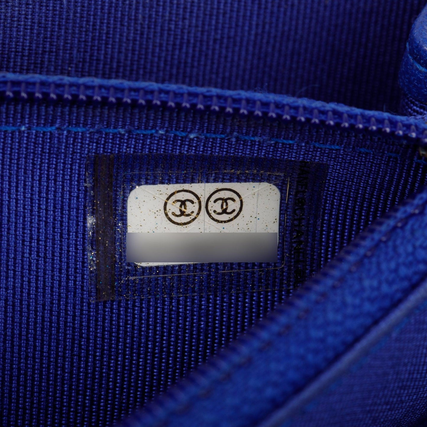Chanel Blue Lambskin Quilted Square Wallet on Chain