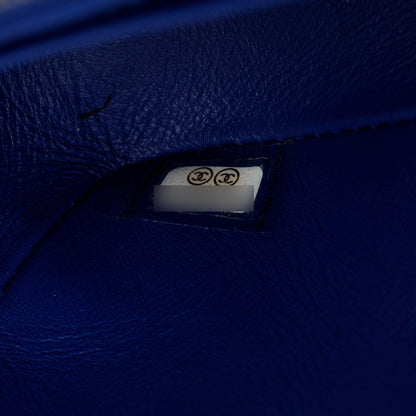 Chanel Blue Python Classic Mini Rectangular Flap Bag